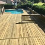 Custom wood pool deck Brevard County FL