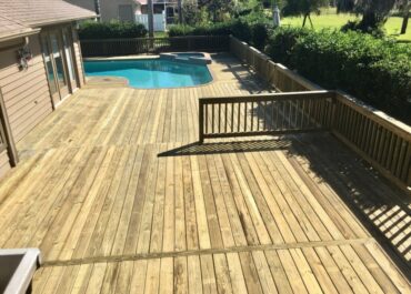 Custom wood pool deck Brevard County FL