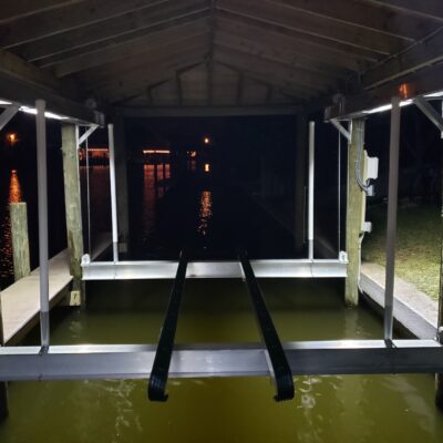 Custom Boat Lift Installation, Boat House, Custom Dock