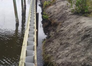 Aluminum custom seawall installation Brevard County