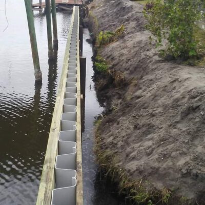 Aluminum custom seawall installation Brevard County FL