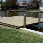 Custom fishing and sunbating dock and deck with new pilings