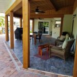Custom Wood Ceiling, Lanai for Outdoor Porch and Pool Area