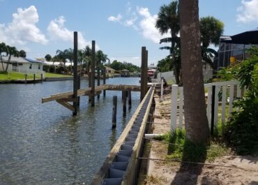 Vinyl Seawall Installation