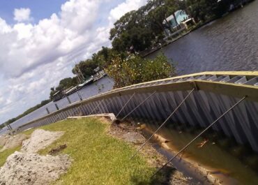 Vinyl Seawall Installation