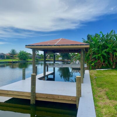 Custom Boat house with Cover & Composite Decking