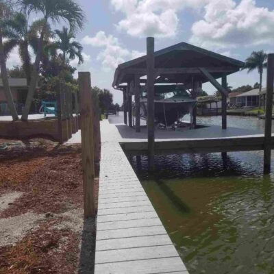 Seawall Boat House Narrow Dock