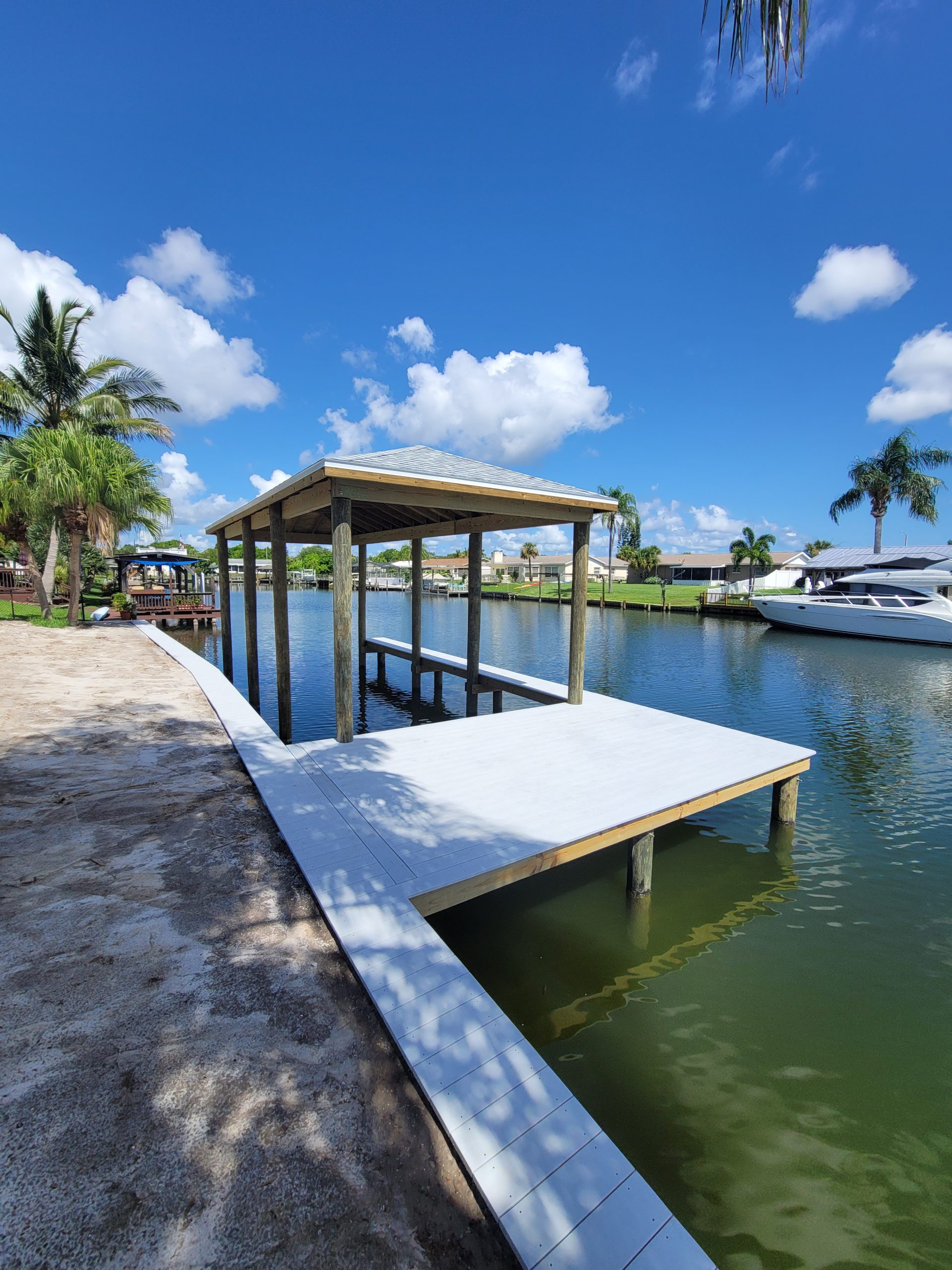 Custom Boat house with Cover & Composite Decking