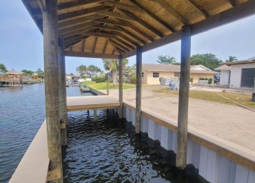 Boat house roof installation and composite decking
